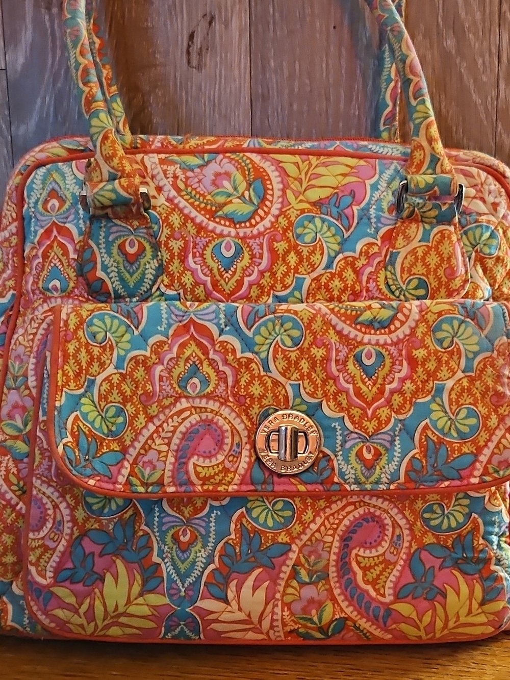Vera Bradley Multicolor Paisley Quilted Tote Bag